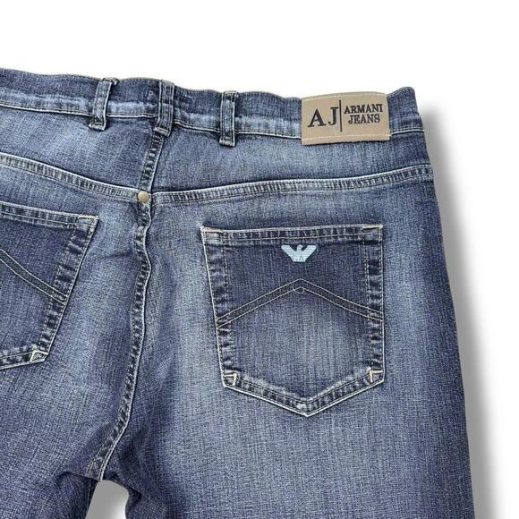 Armani Jeans Indigo 001 Simin T S.P.A 34x34 Made In Italy Bootcut Straight Grey - Picture 11 of 14